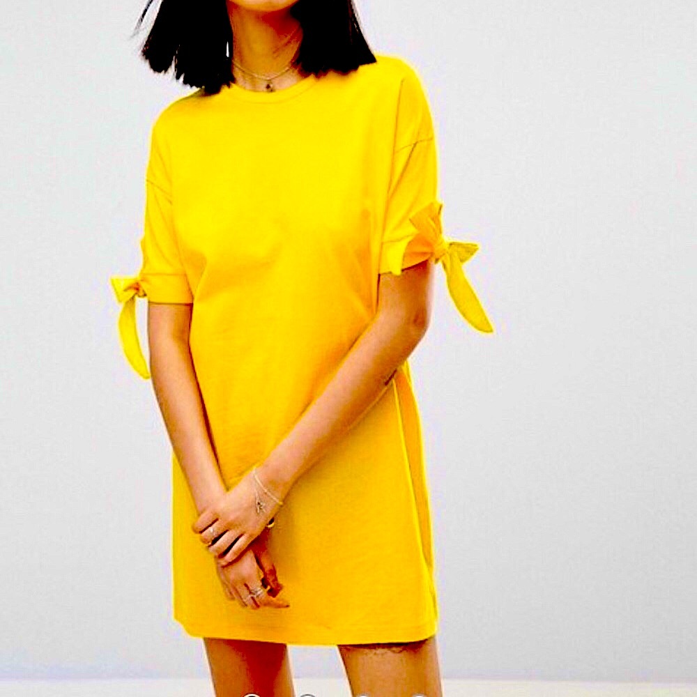 *LAST ONE* T-Shirt Dress With Bow Sleeve